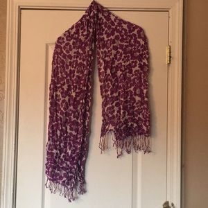 Purple floral scarf